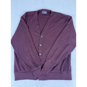 Cypress Links Sweater Cardigan Mens XL Maroon Long Sleeve V Neck Golf USA